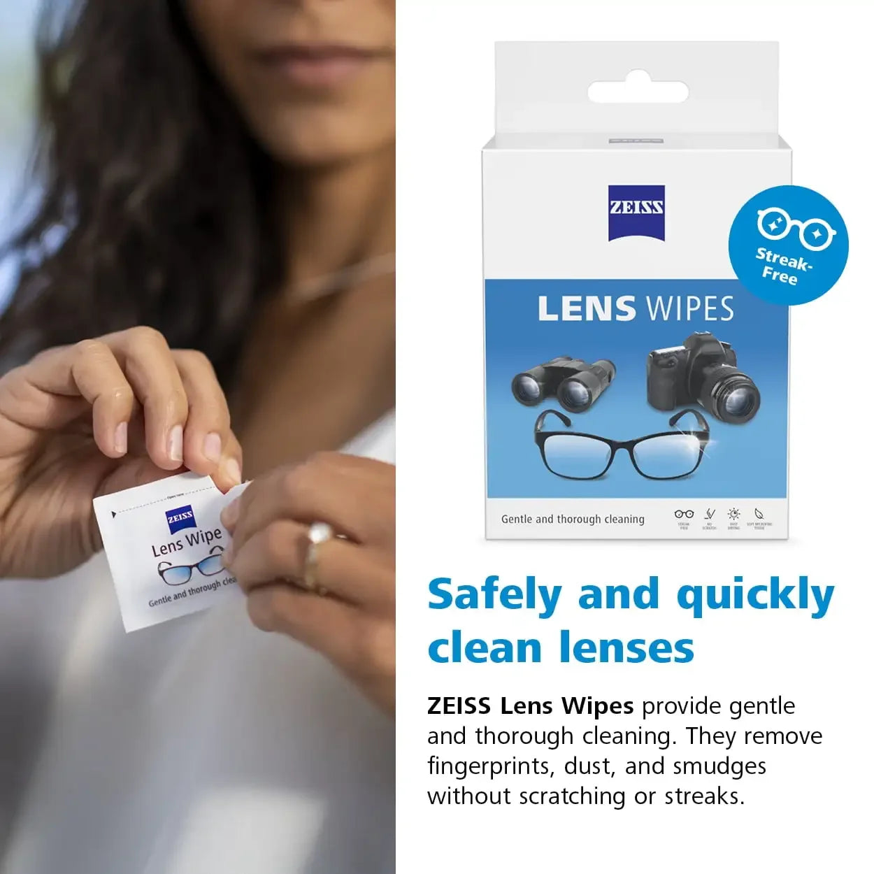 Lens Cleaner Wipes, 100pk