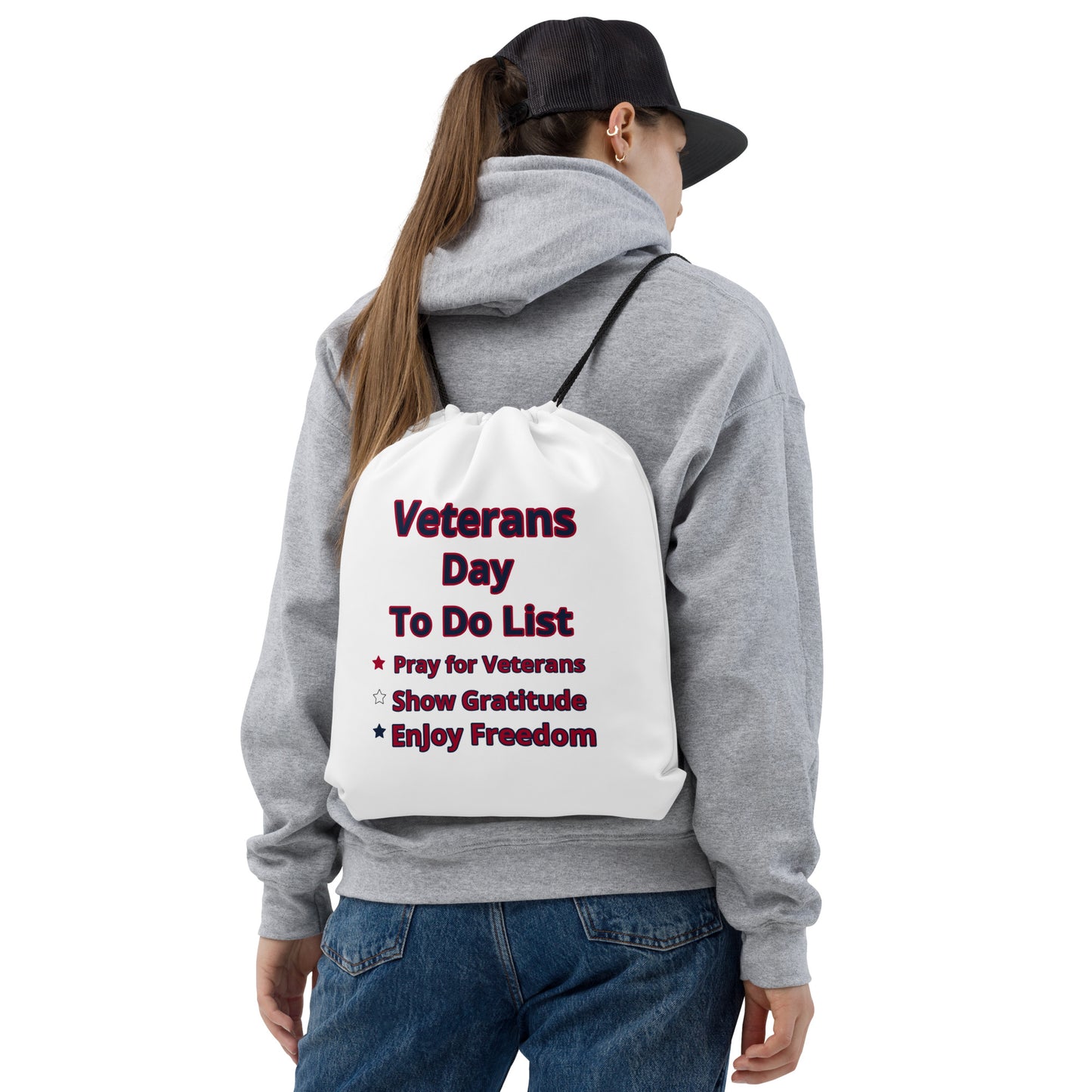 Patriotic Drawstring Bag