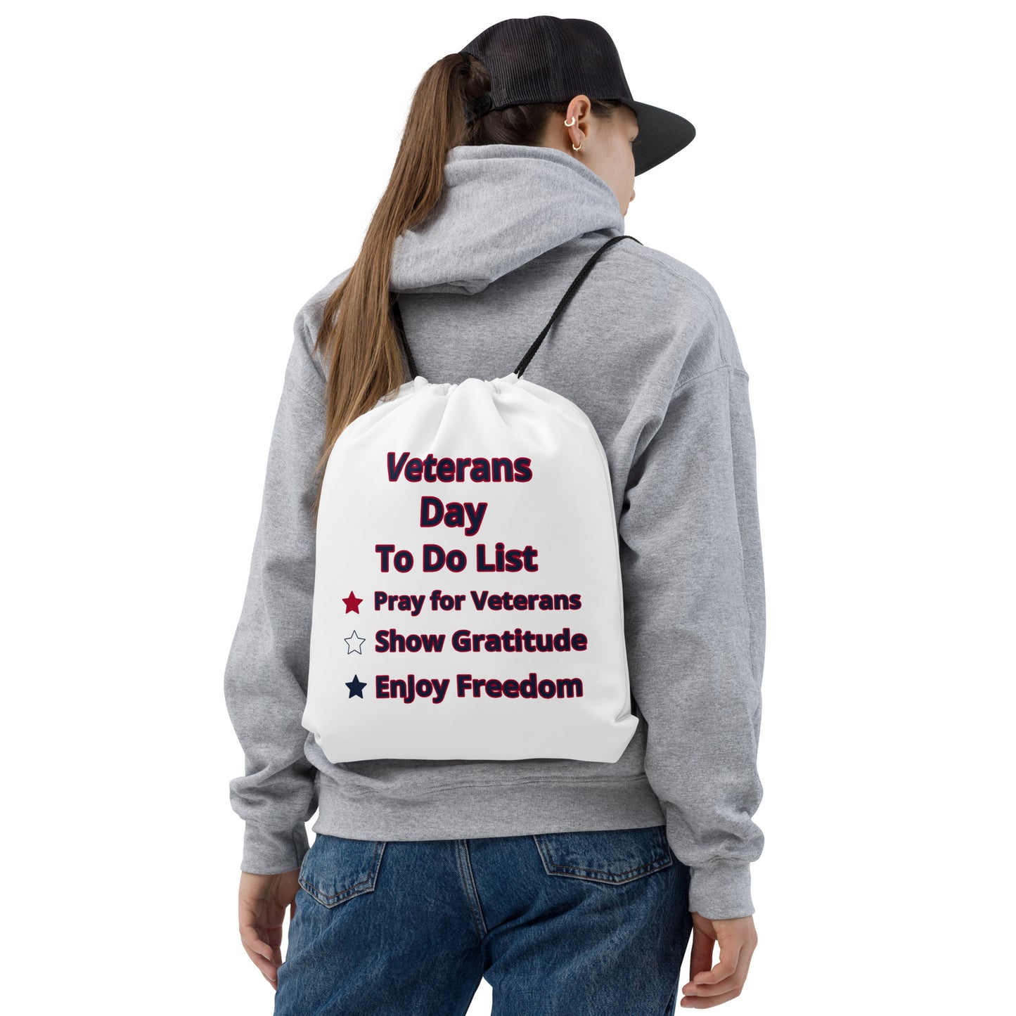 Patriotic Drawstring Bag