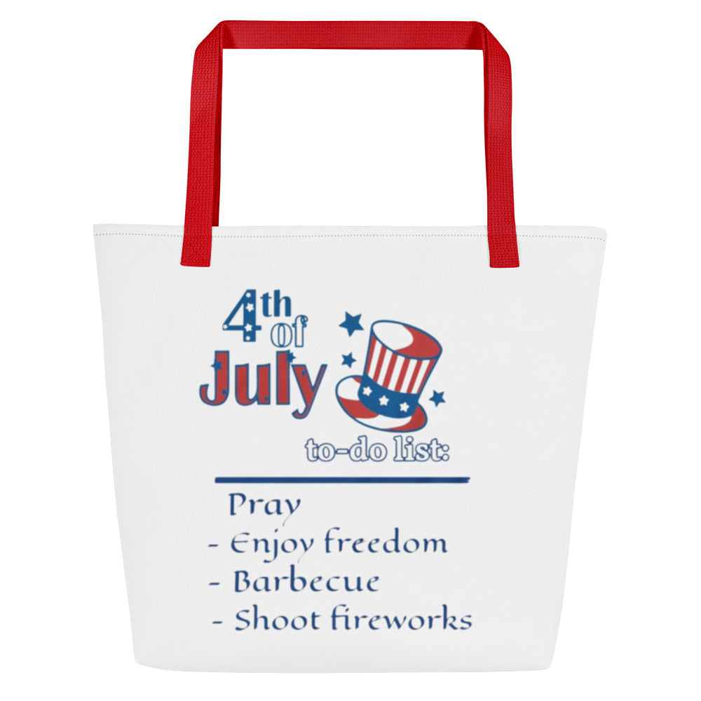 Large Patriotic Tote Bag