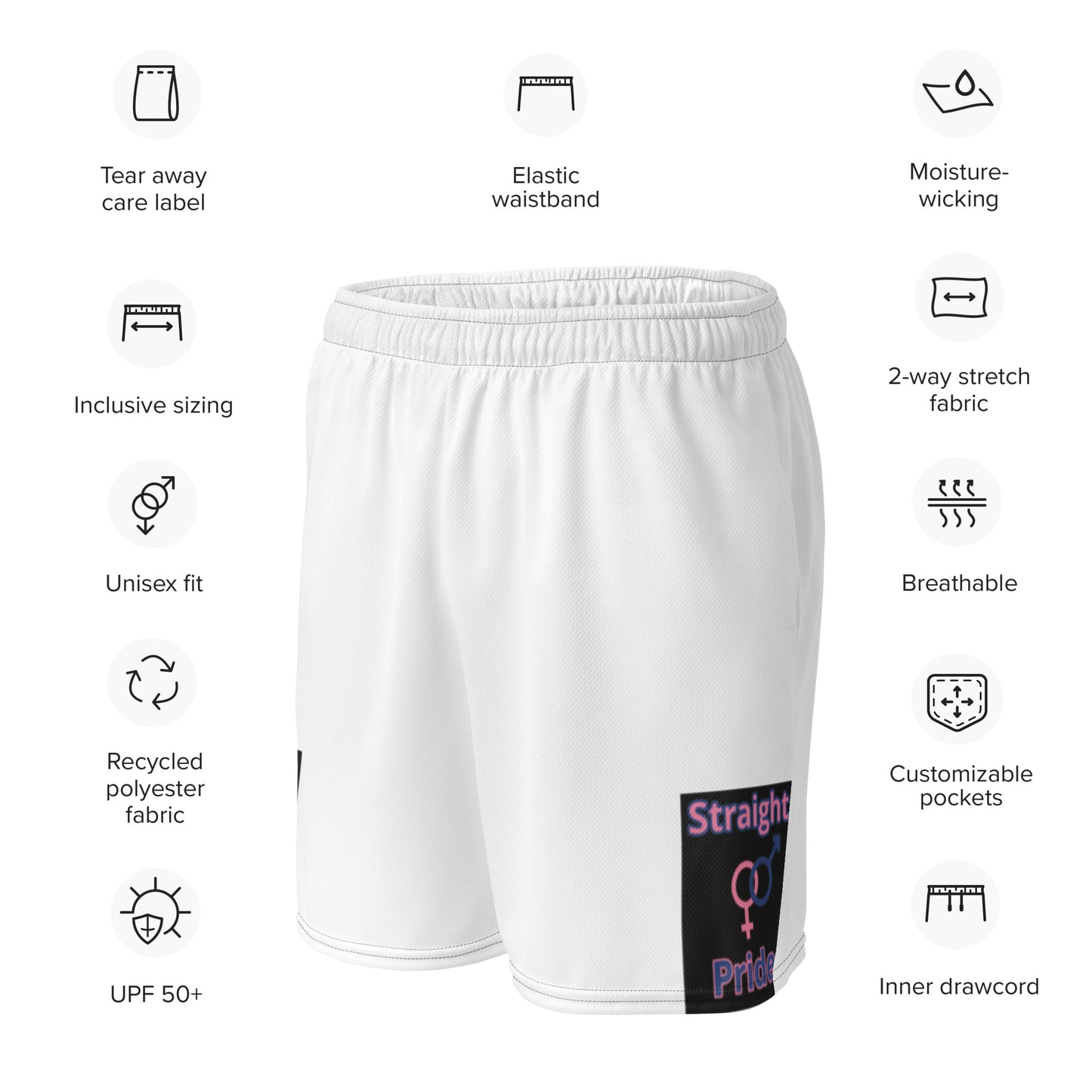 Straight Pride Mesh Shorts