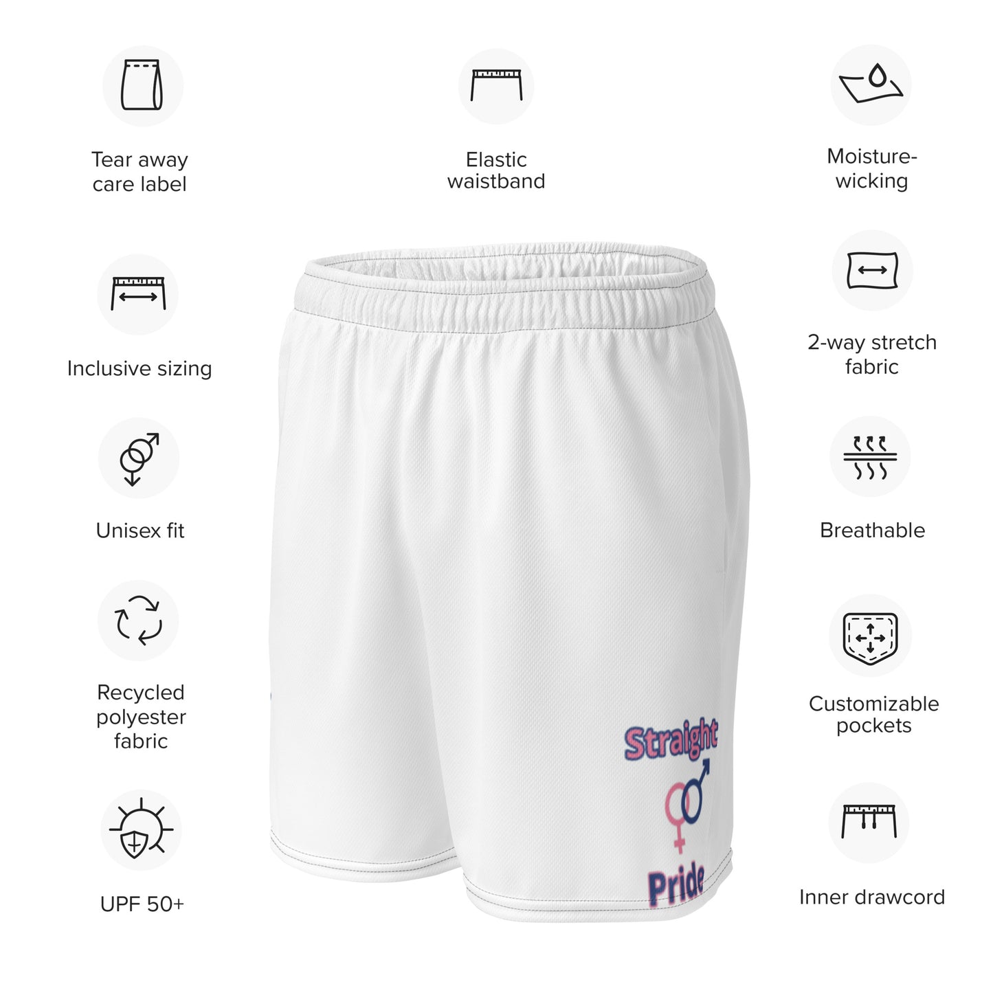 Straight Pride Mesh Shorts