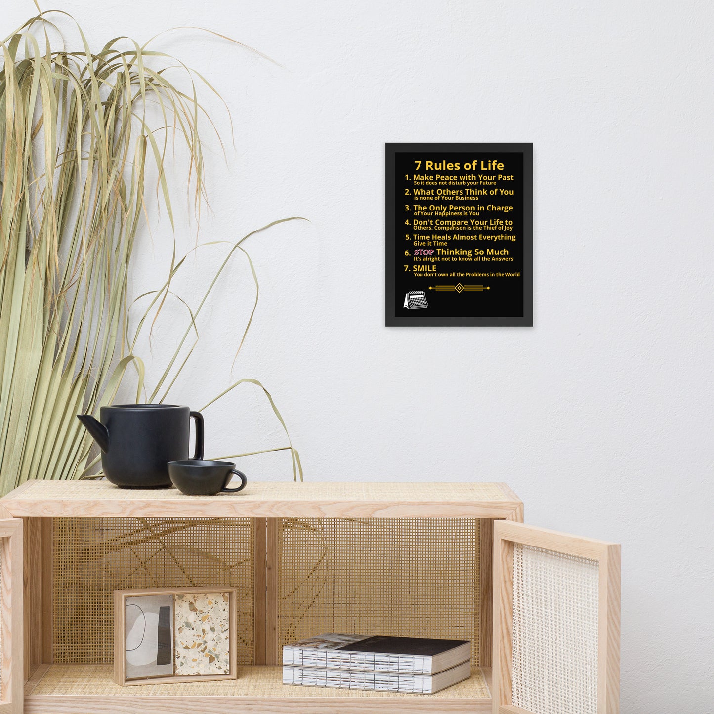 Framed Rules of Life Poster
