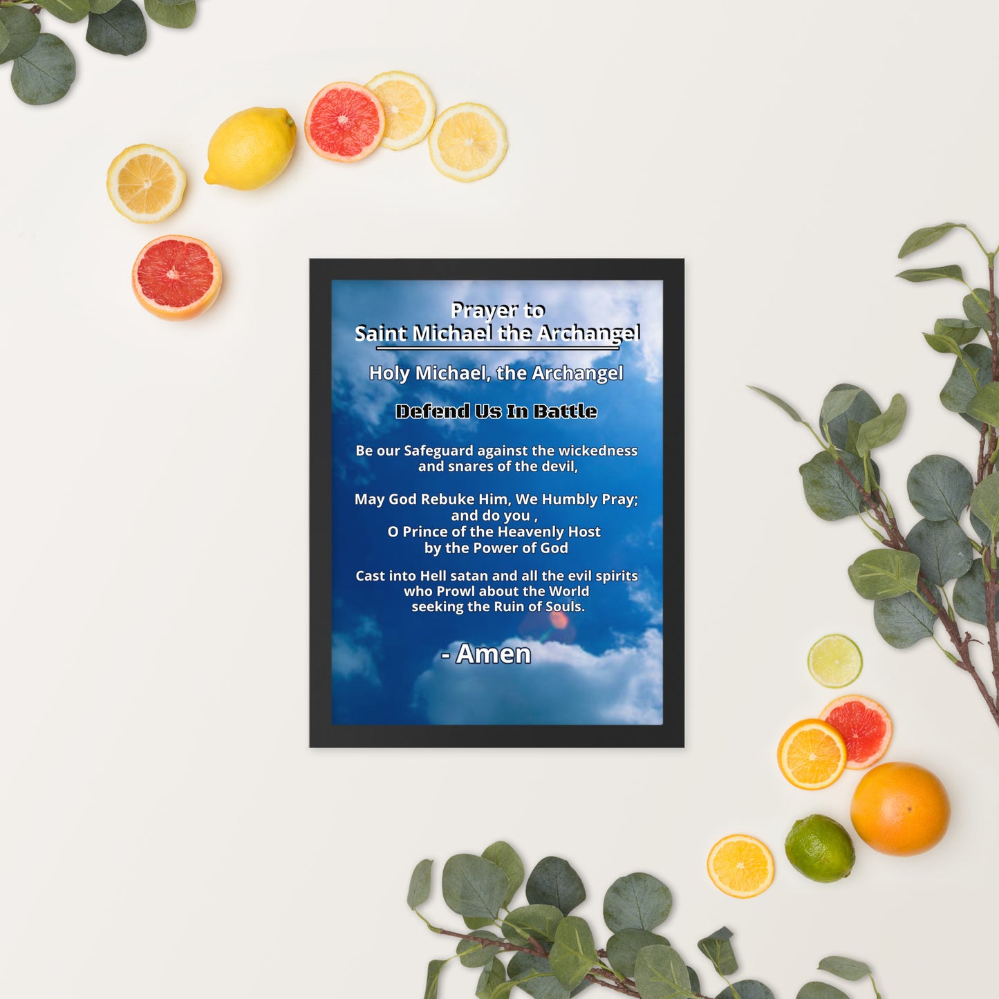 Framed St Michael Poster