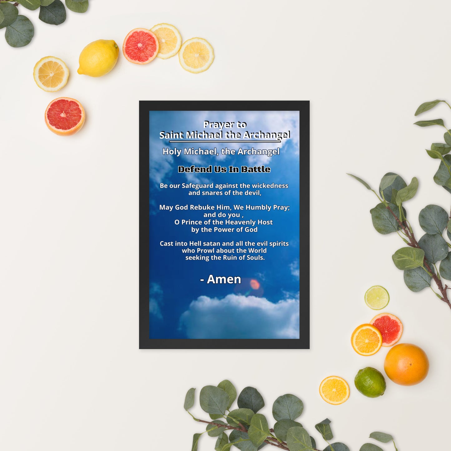 Framed St Michael Poster