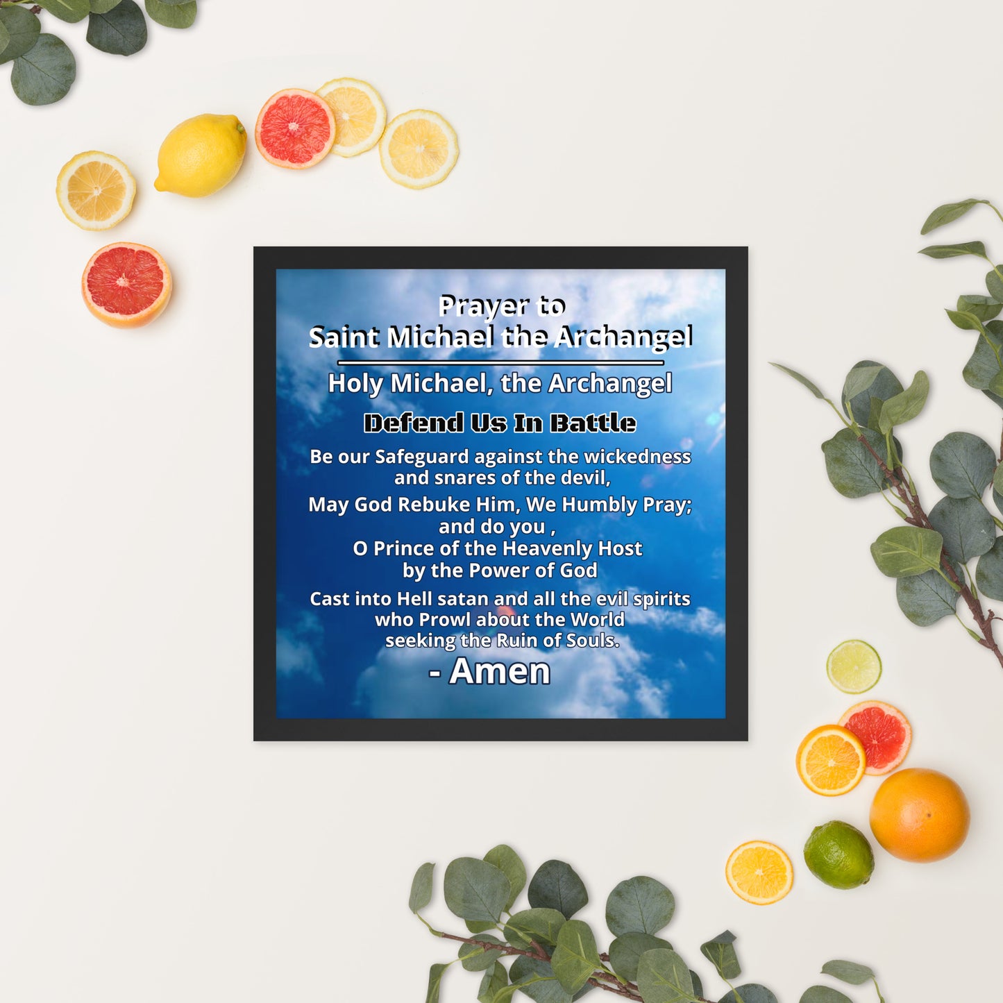 Framed St Michael Poster