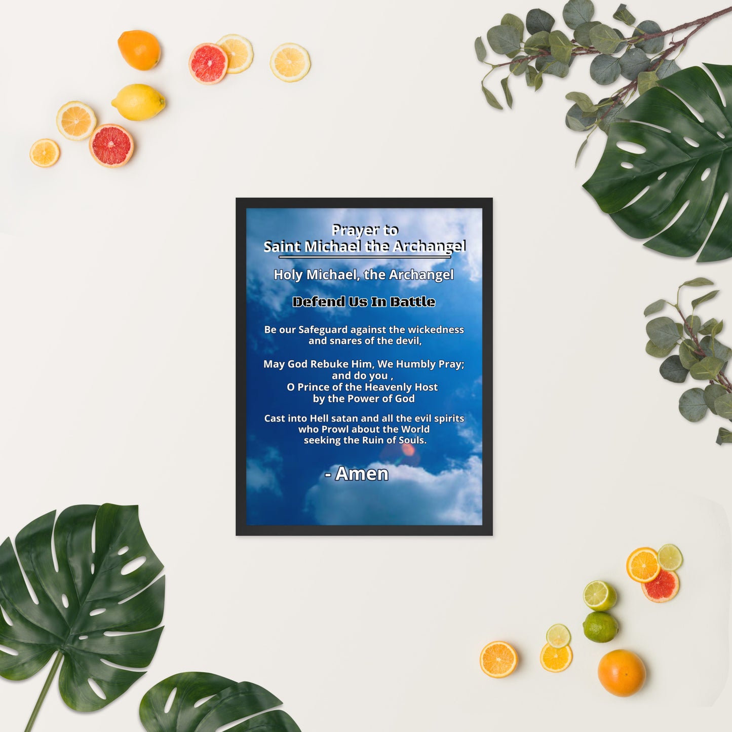 Framed St Michael Poster