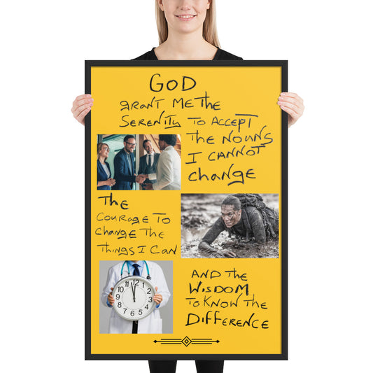 Framed Serenity Prayer Experience