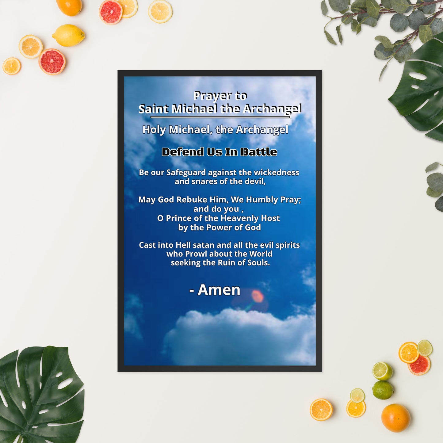 Framed St Michael Poster