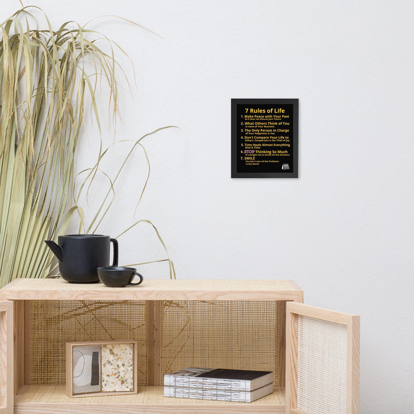 Framed Rules of Life Poster