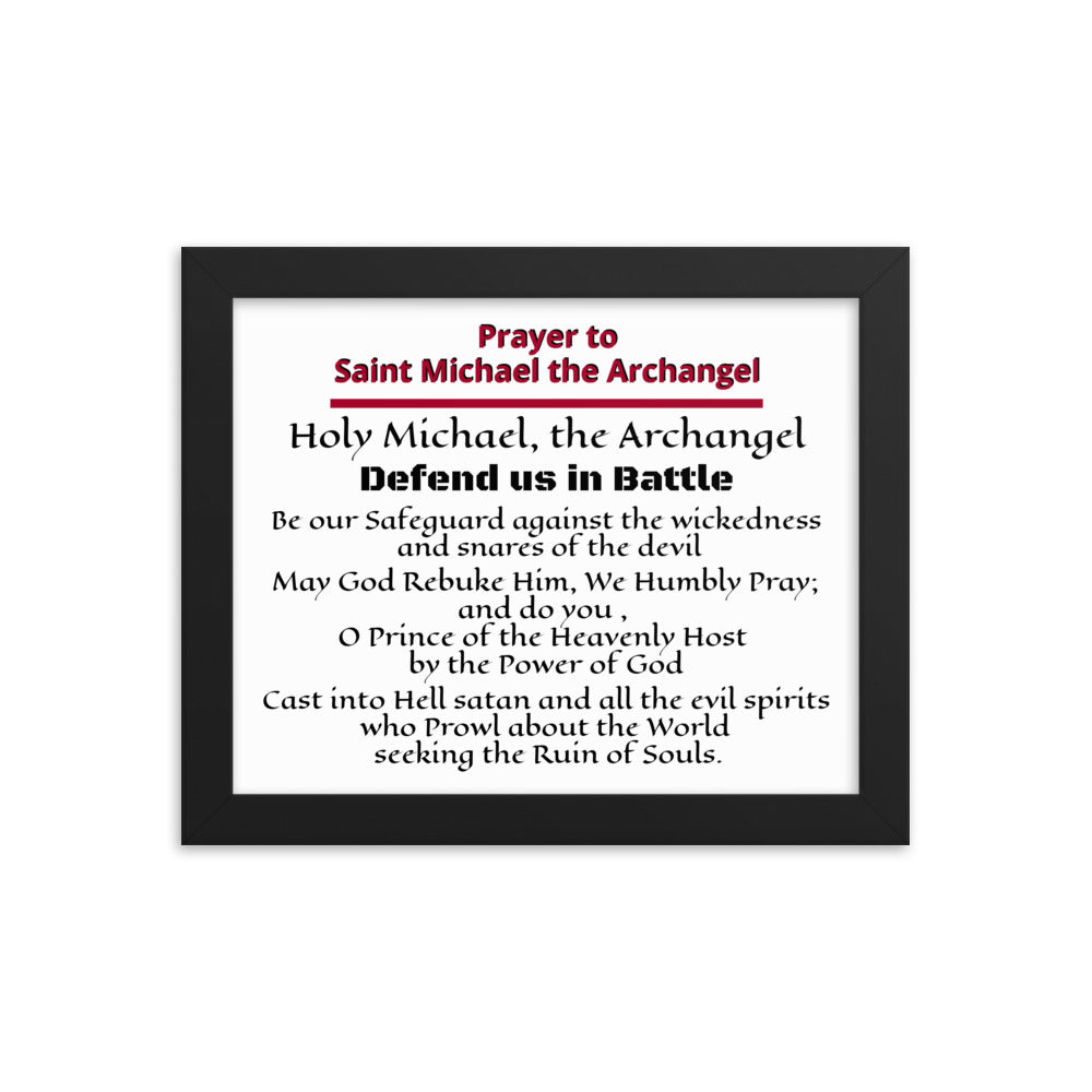 Framed St Michael Poster