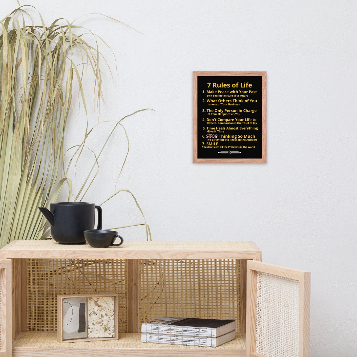 Framed Rules of Life Poster