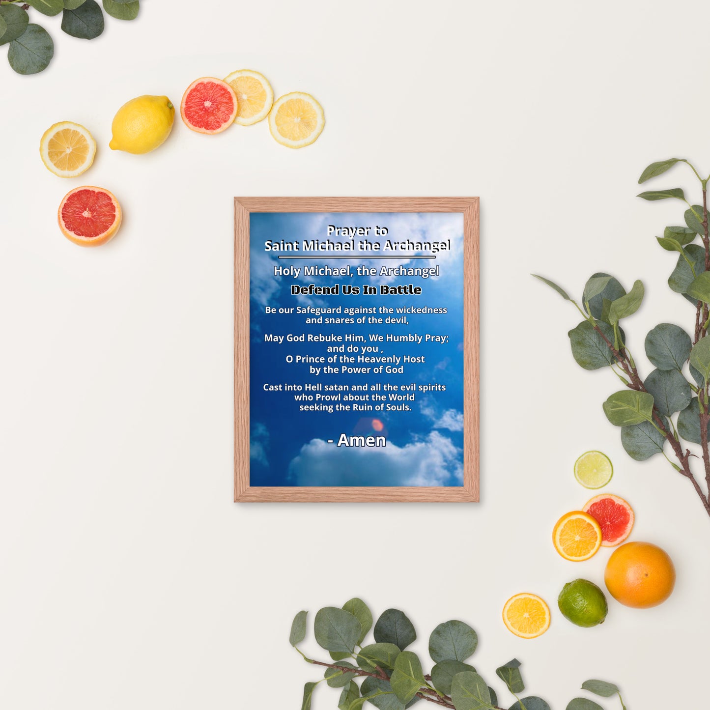 Framed St Michael Poster
