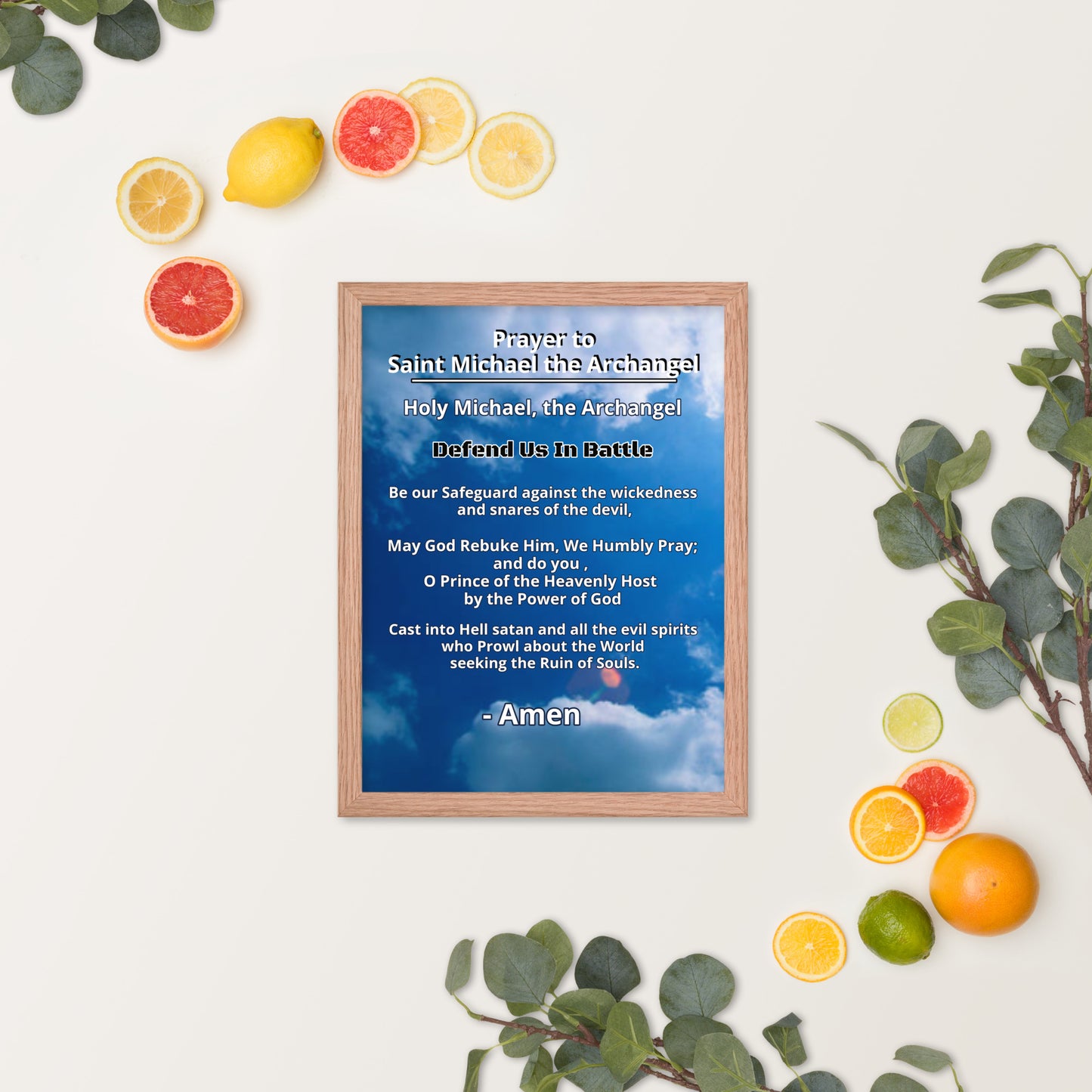 Framed St Michael Poster