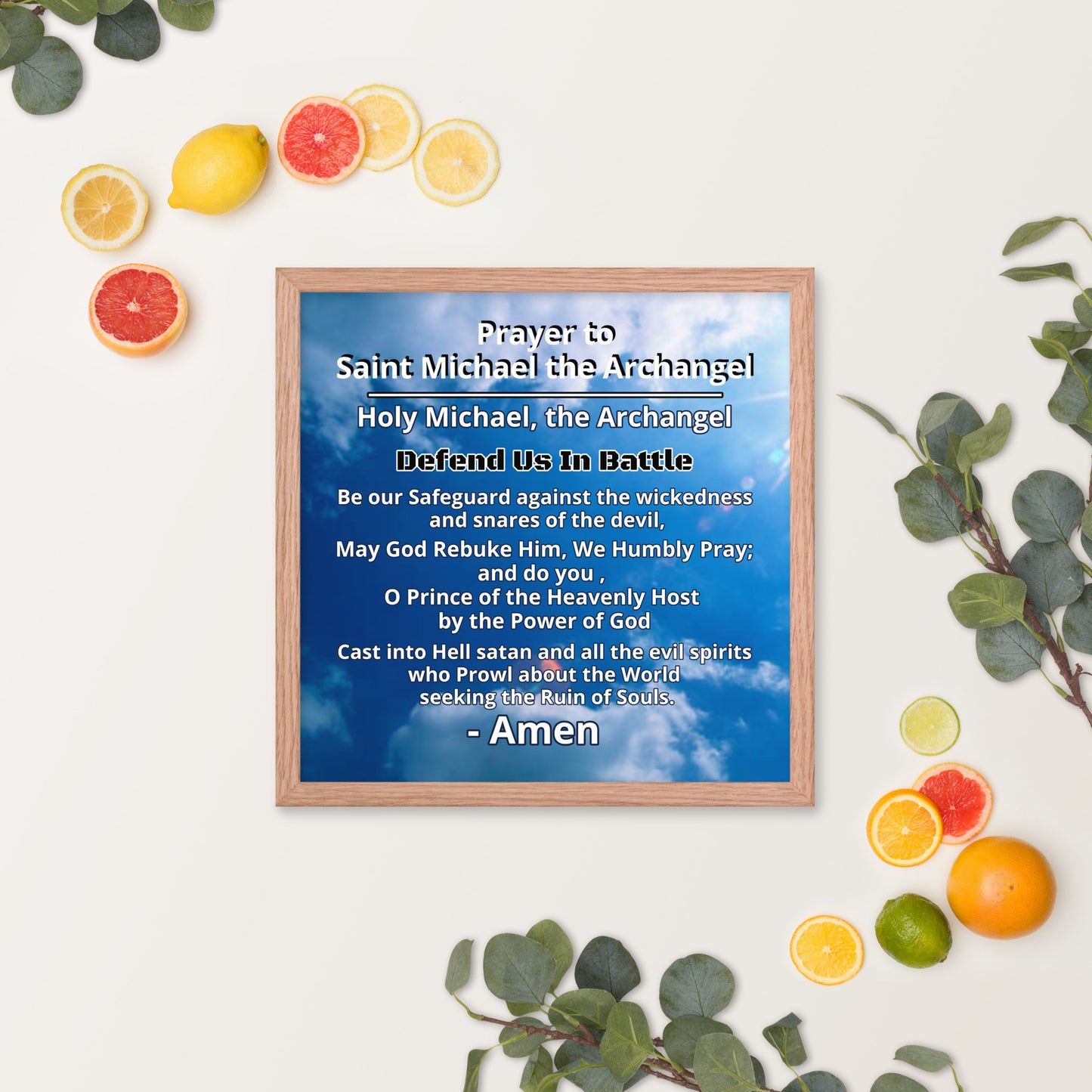Framed St Michael Poster