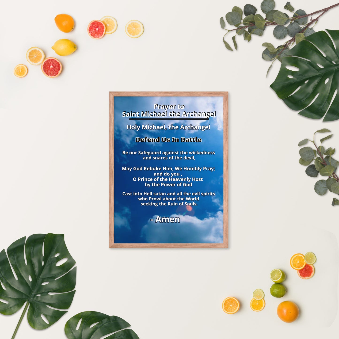 Framed St Michael Poster