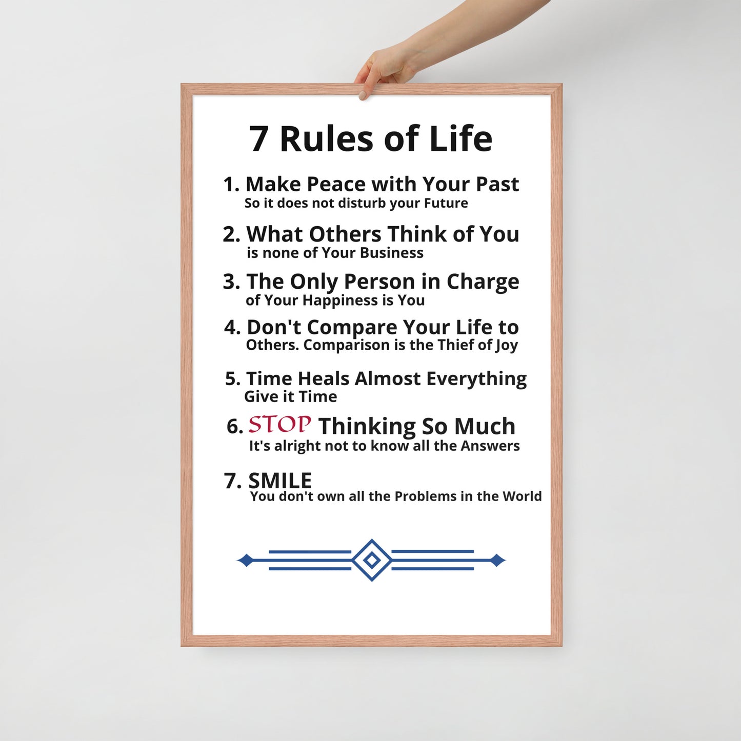 Framed Rules of Life Poster