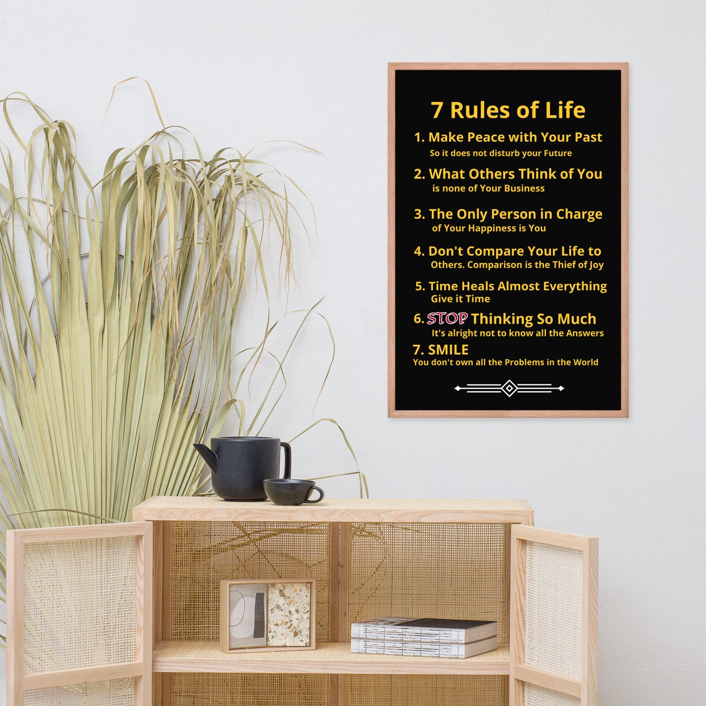 Framed Rules of Life Poster
