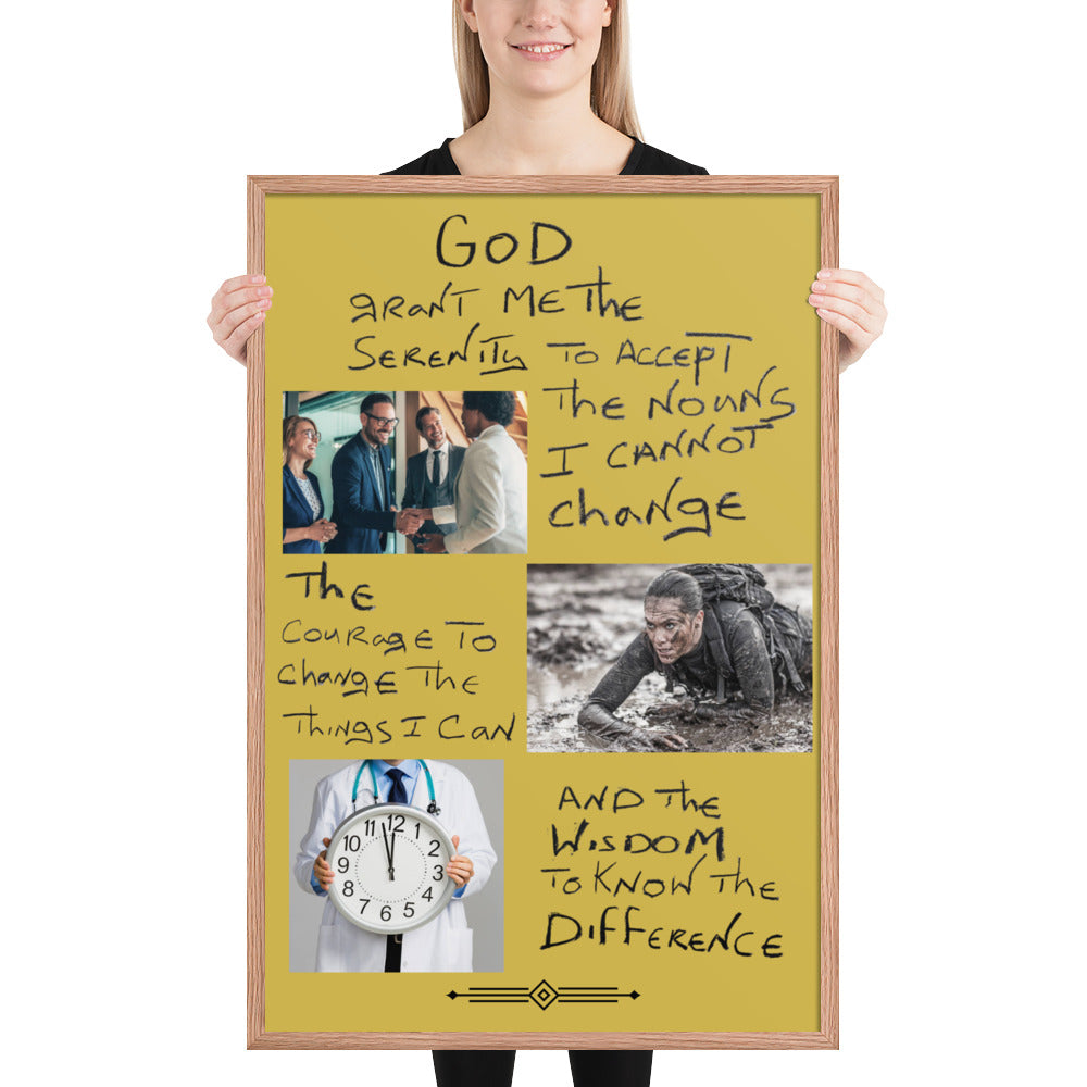 Framed Serenity Prayer Experience