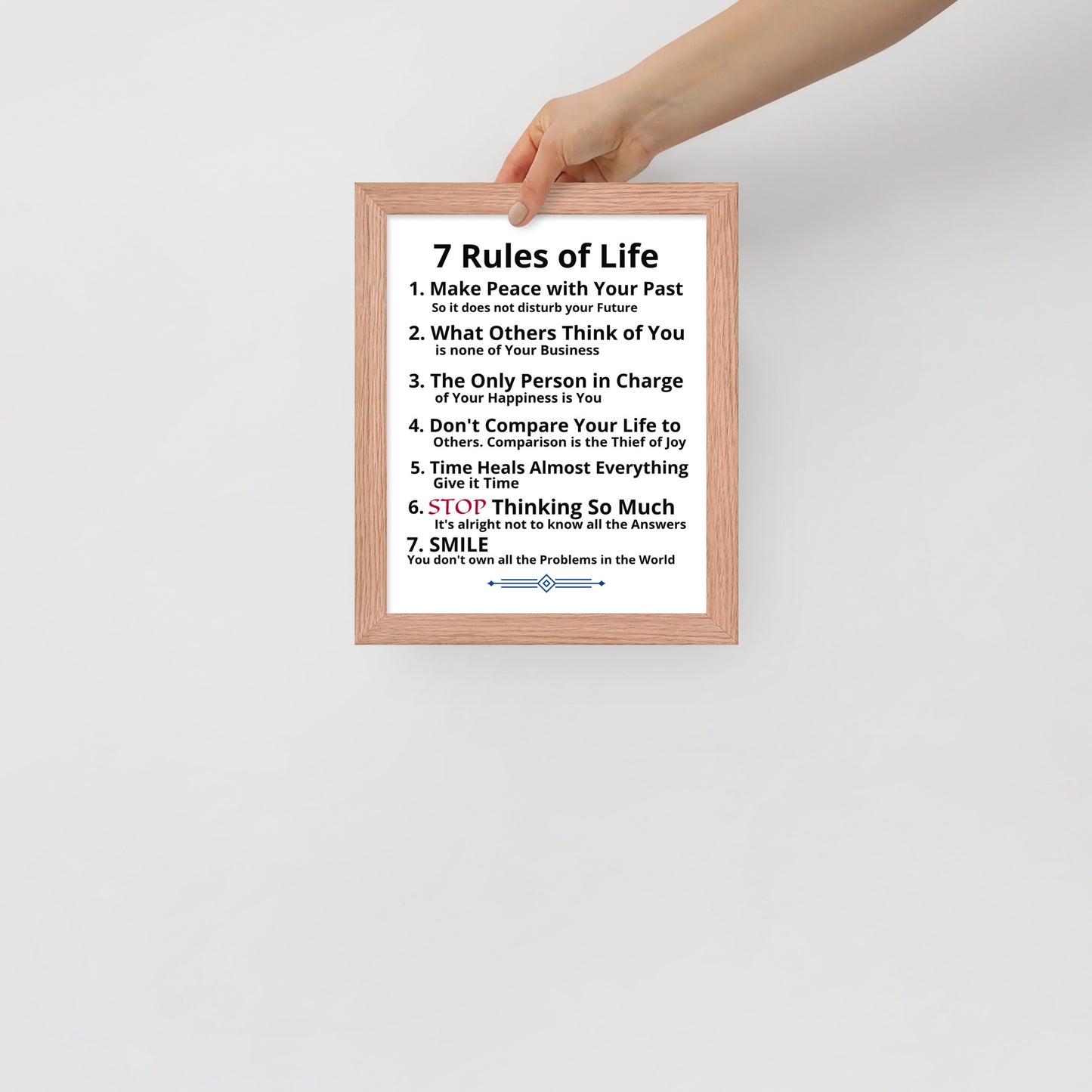 Framed Rules of Life Poster