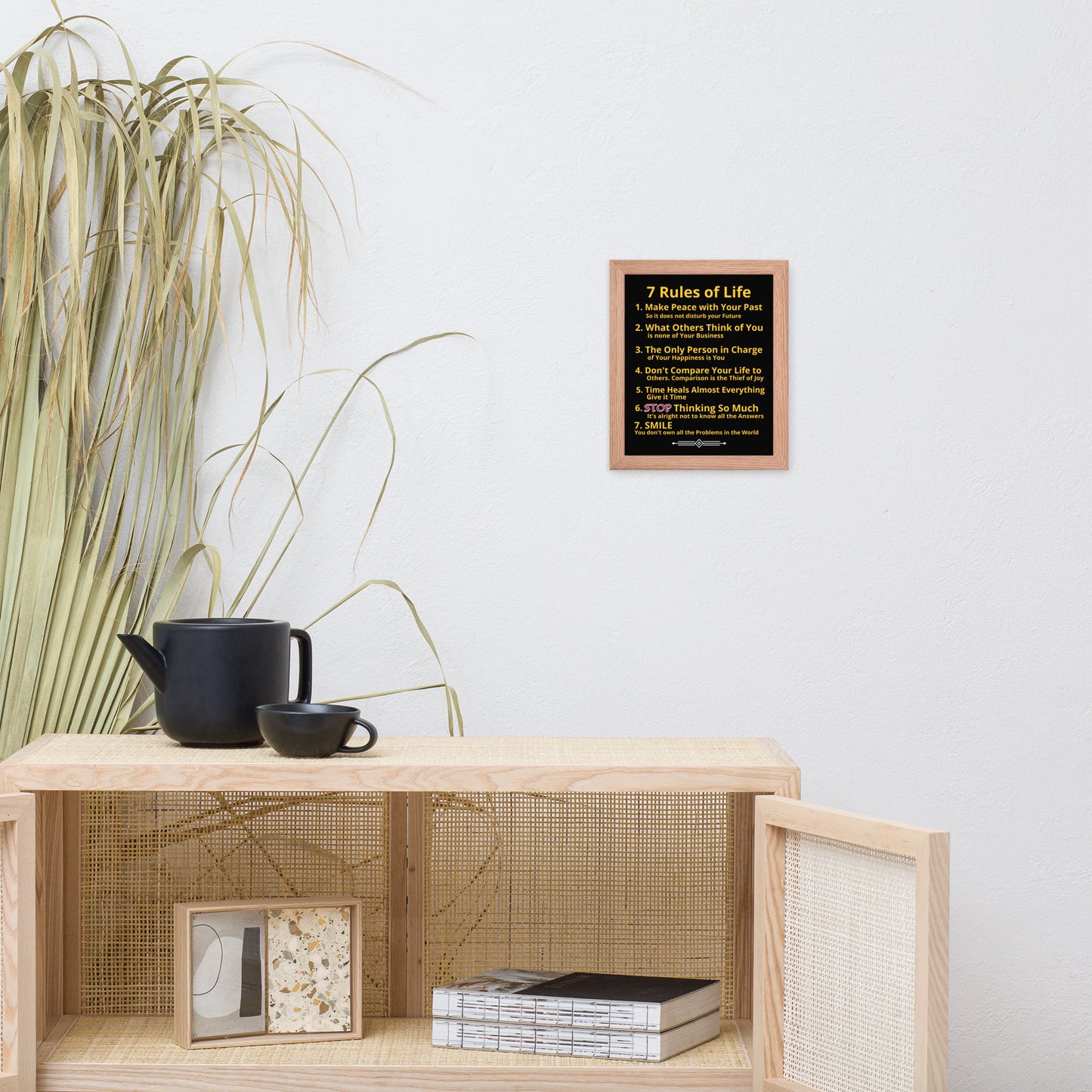 Framed Rules of Life Poster