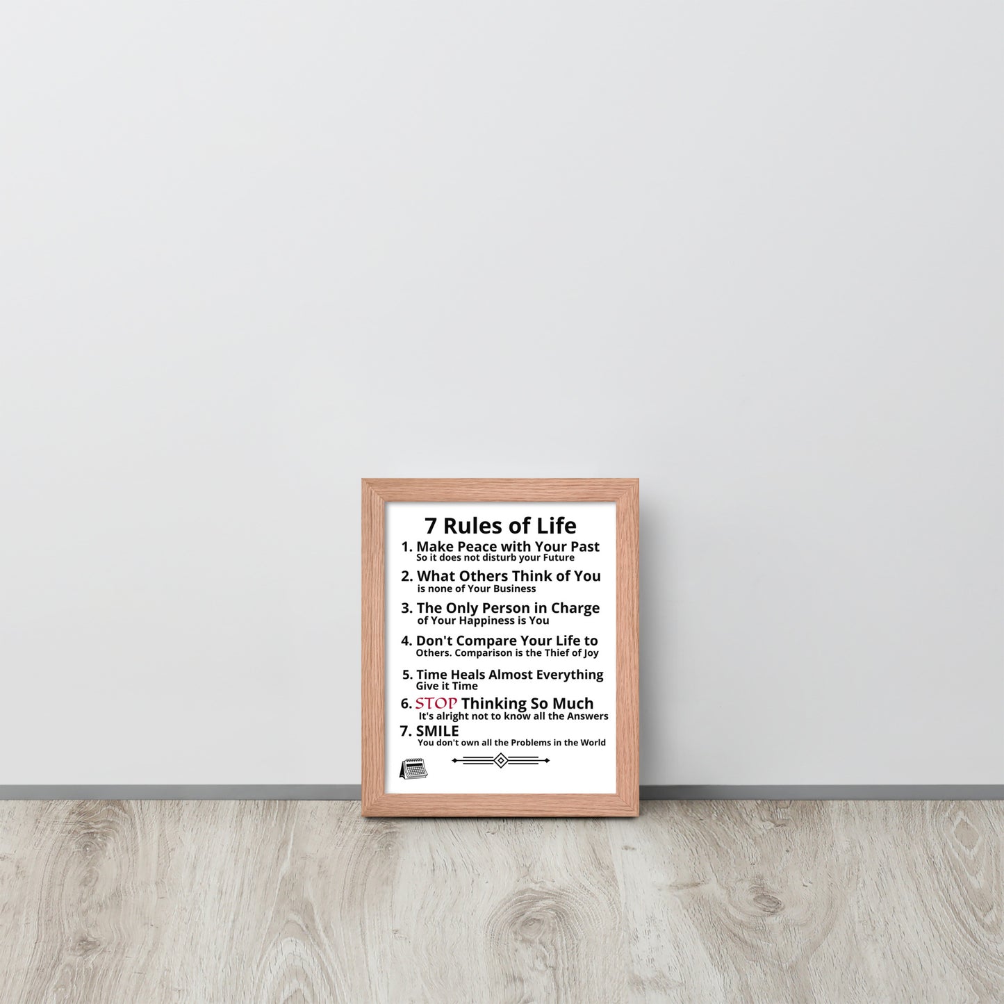 Framed Rules of Life Poster