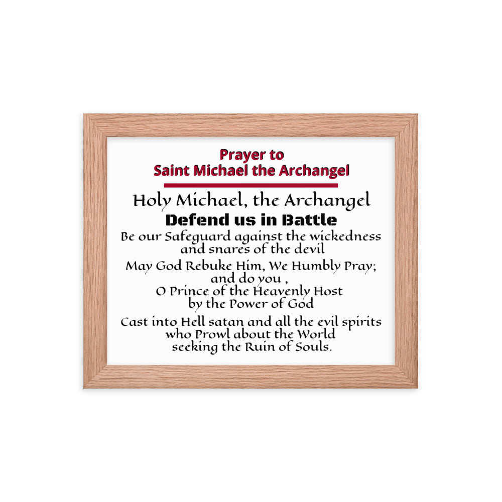 Framed St Michael Poster