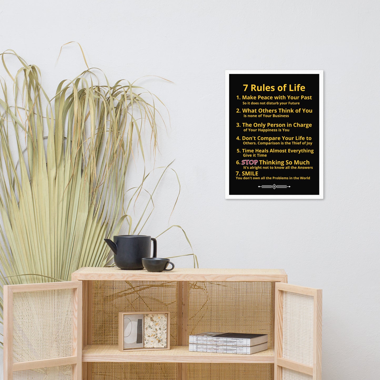Framed Rules of Life Poster