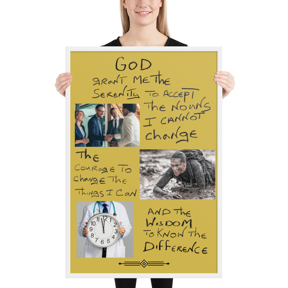 Framed Serenity Prayer Experience