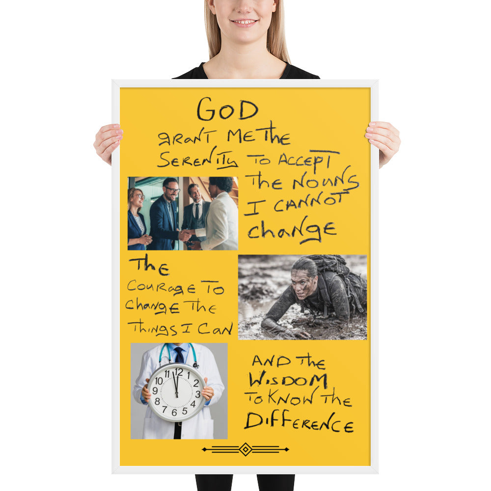 Framed Serenity Prayer Experience