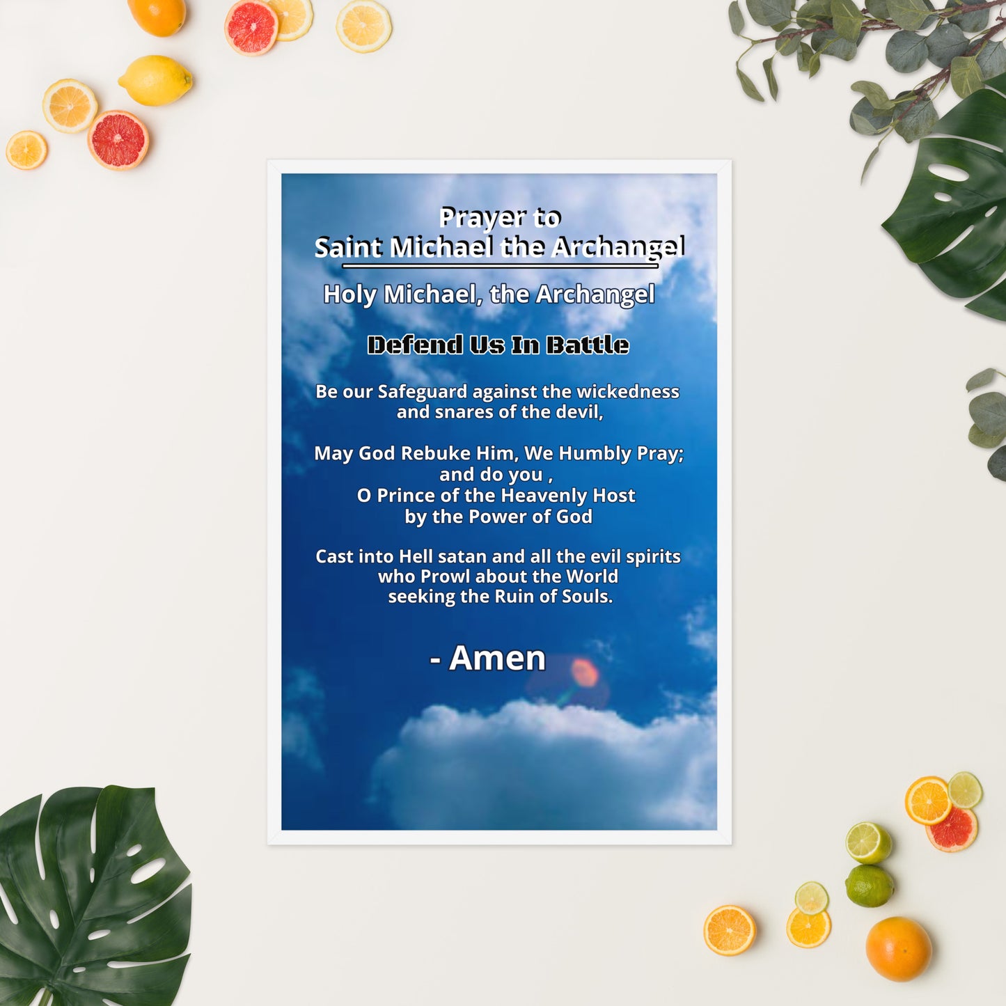 Framed St Michael Poster