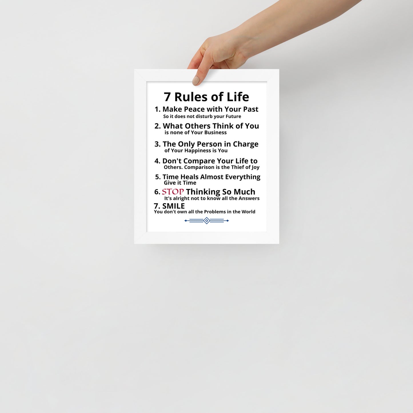 Framed Rules of Life Poster