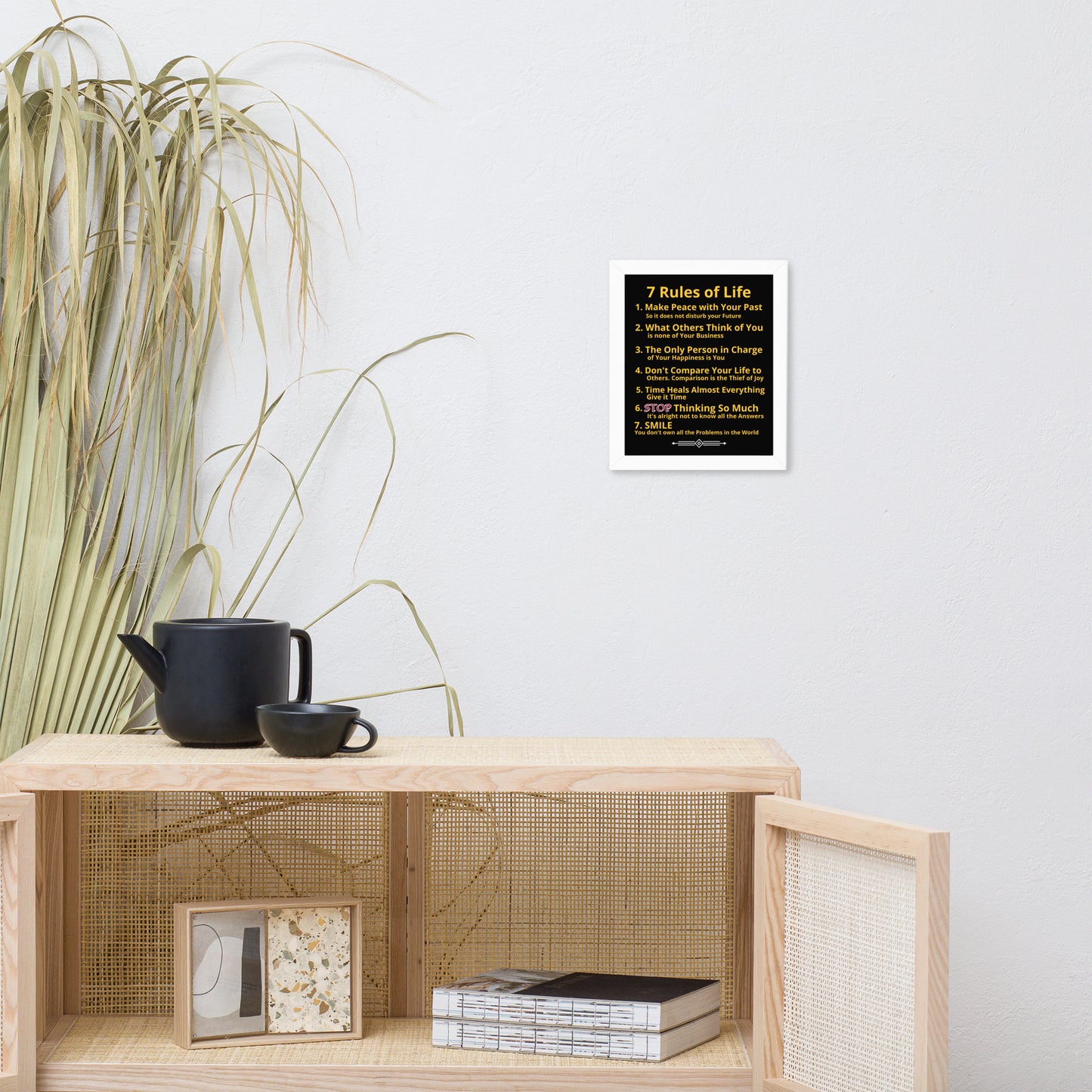 Framed Rules of Life Poster