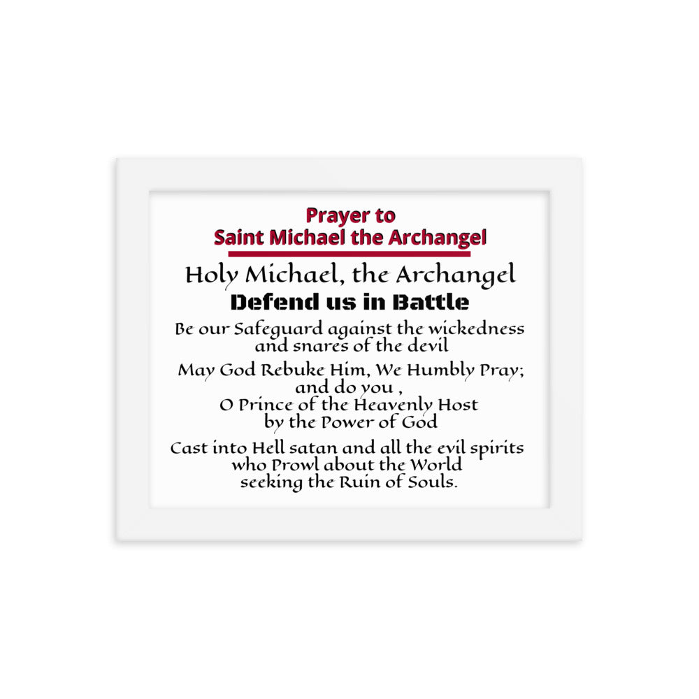 Framed St Michael Poster