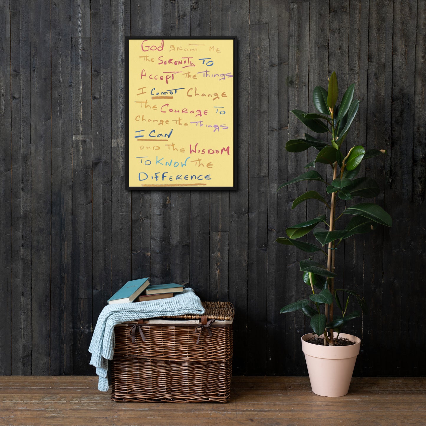 Serenity Prayer Framed Canvas