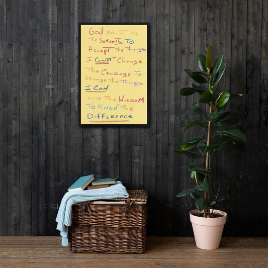 Serenity Prayer Framed Canvas