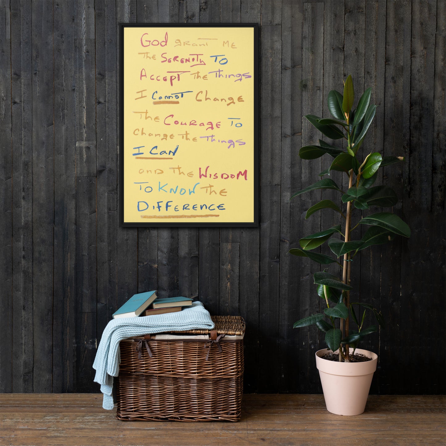 Serenity Prayer Framed Canvas