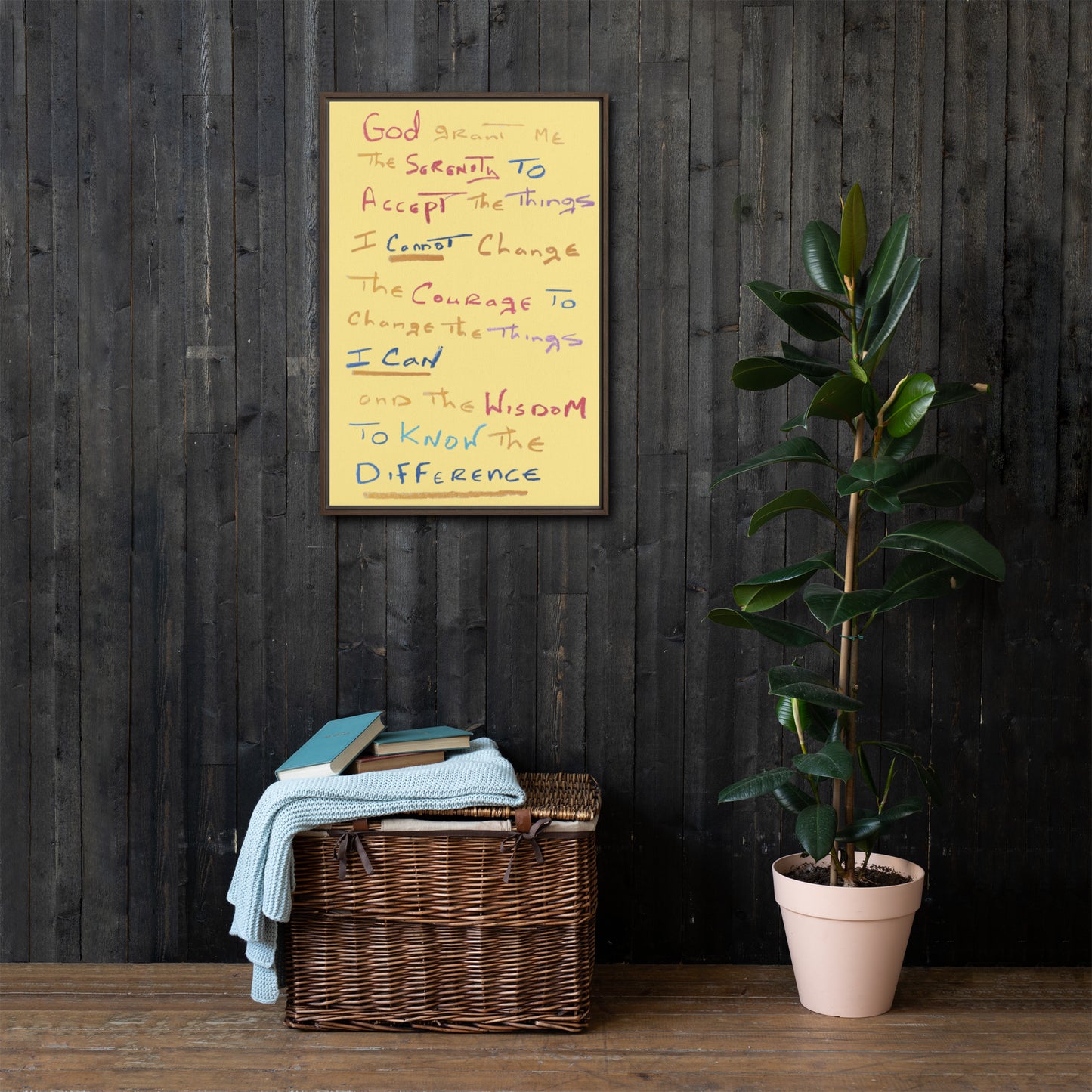 Serenity Prayer Framed Canvas