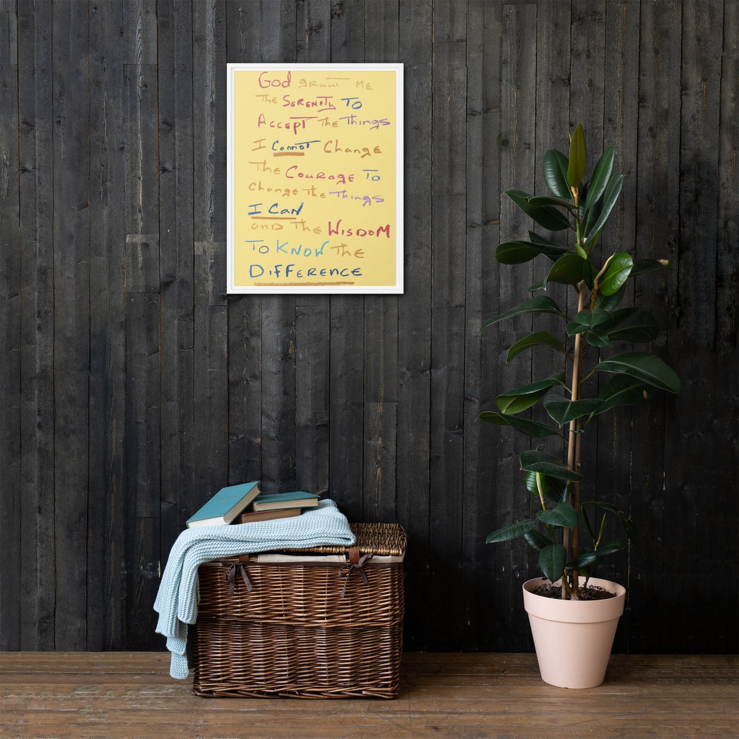 Serenity Prayer Framed Canvas
