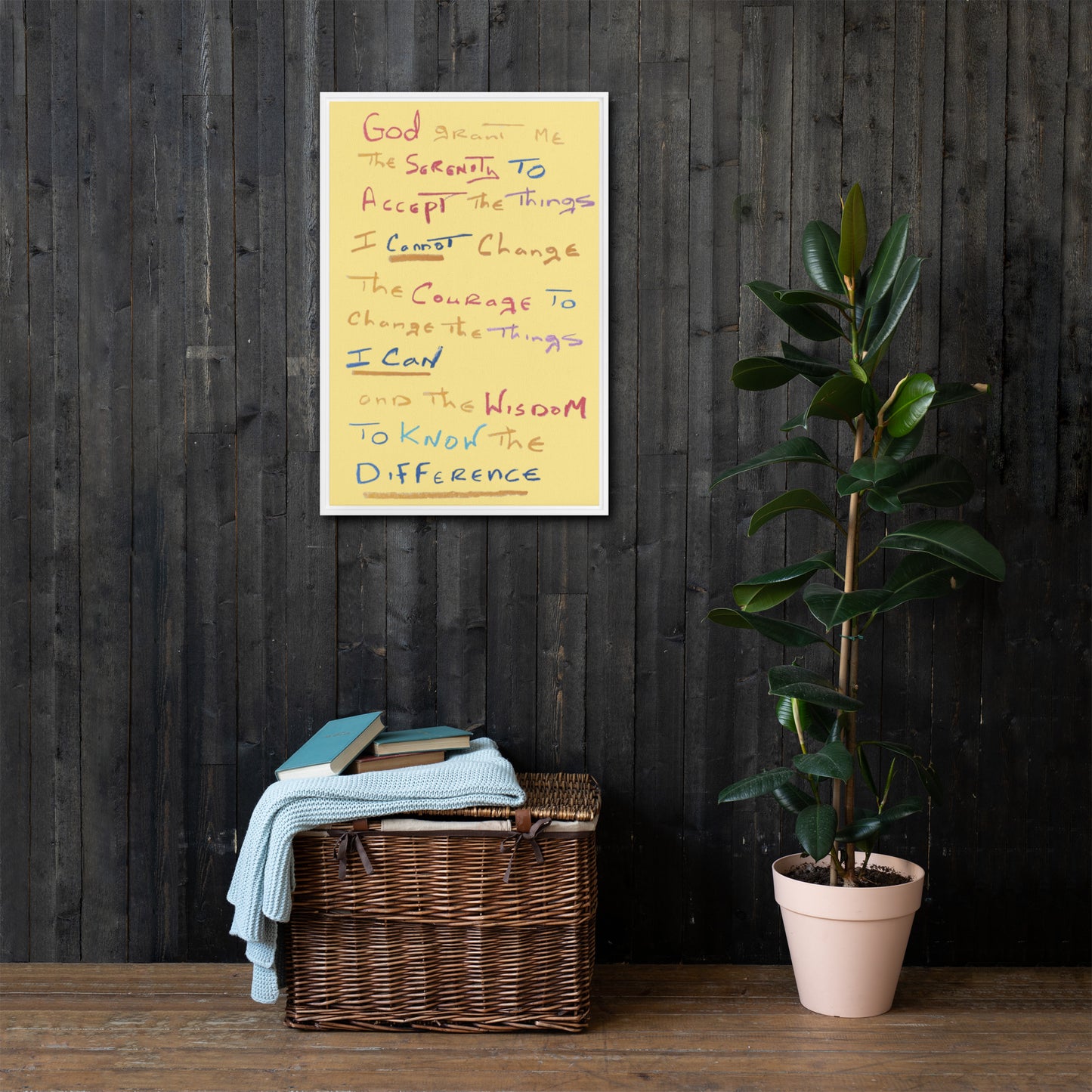 Serenity Prayer Framed Canvas