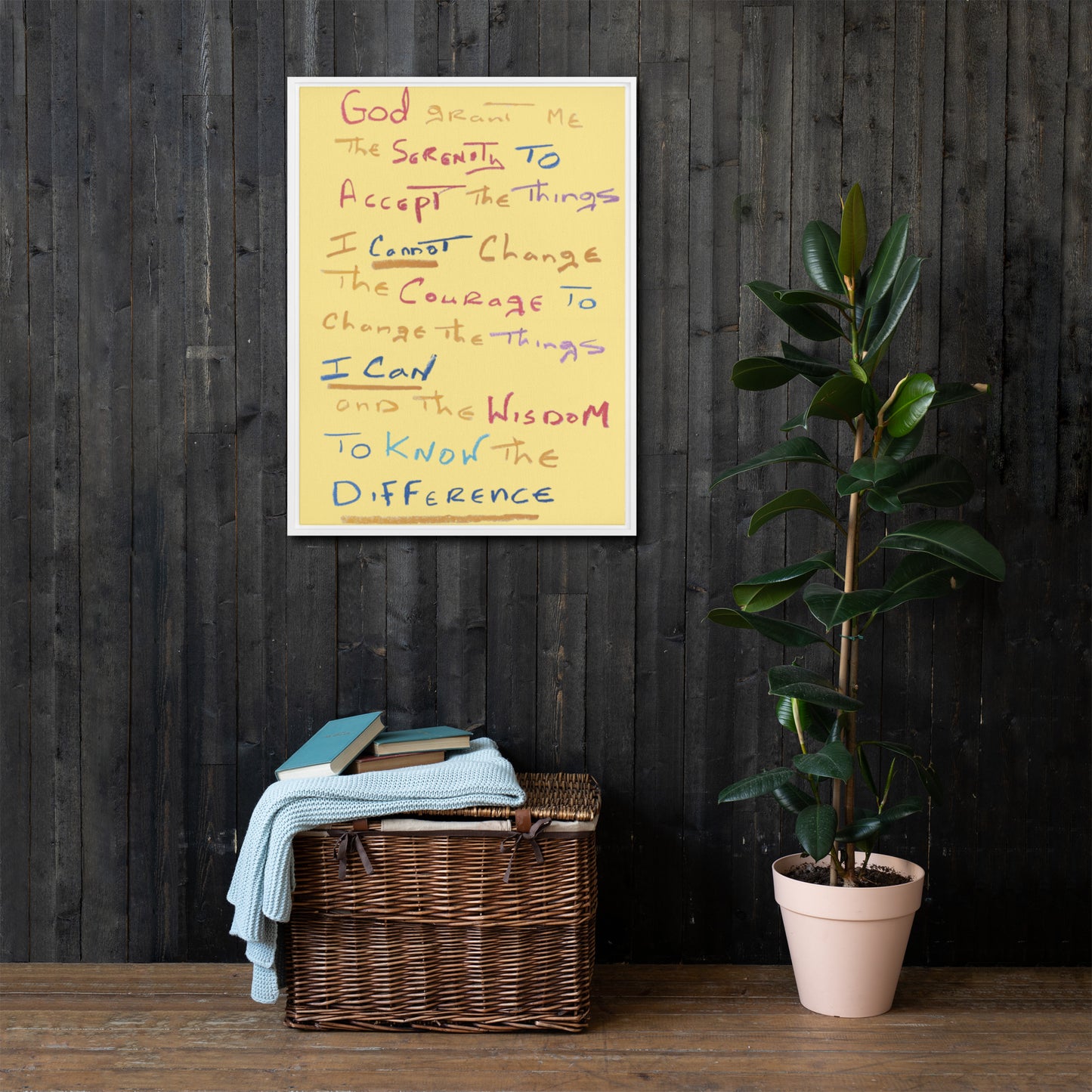Serenity Prayer Framed Canvas