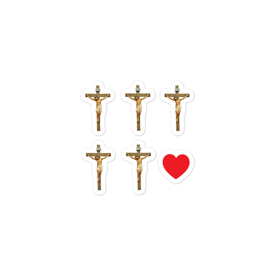 Bubble-Free Crucifix Stickers