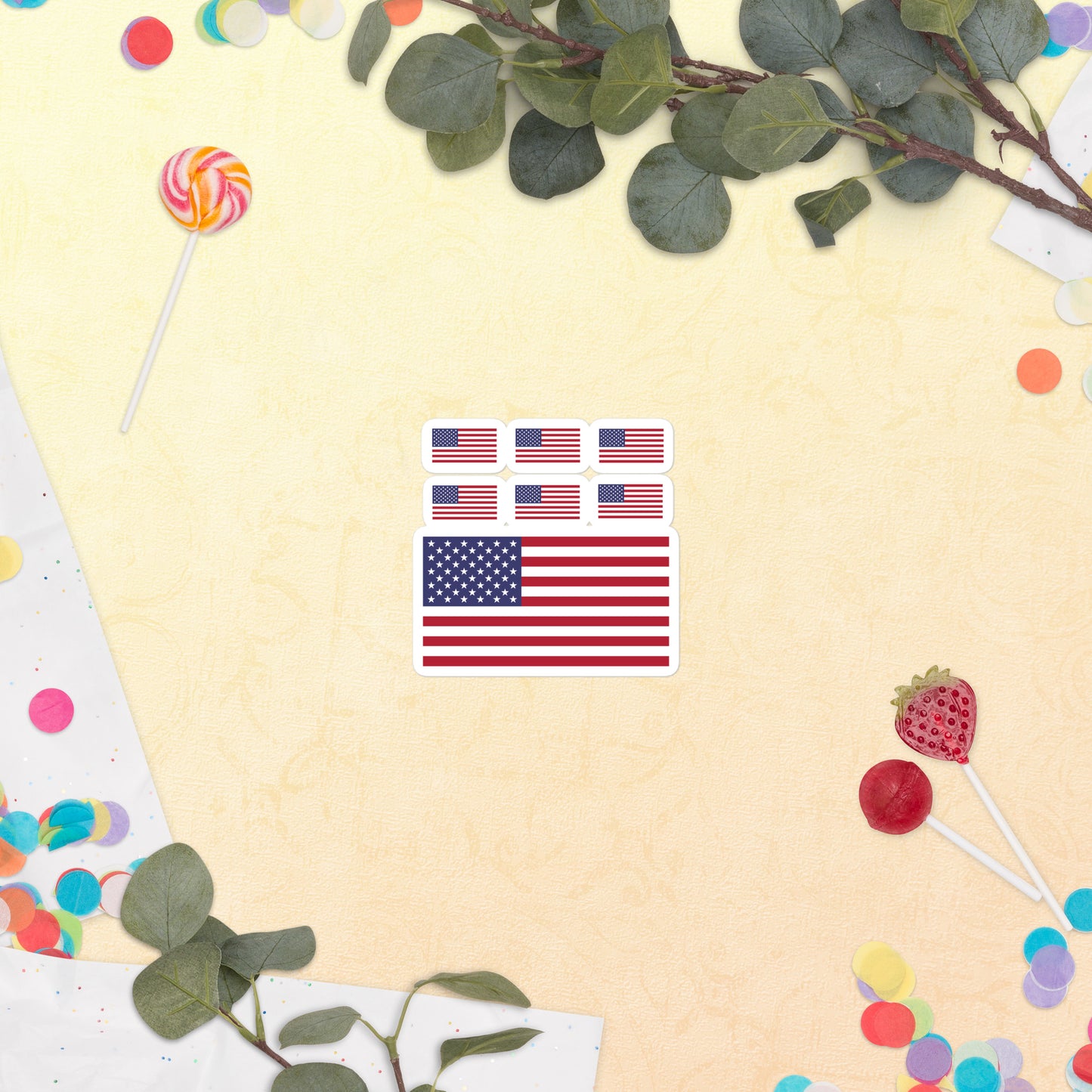 Bubble Free Patriotic Stickers
