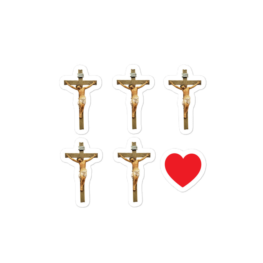Bubble-Free Crucifix Stickers