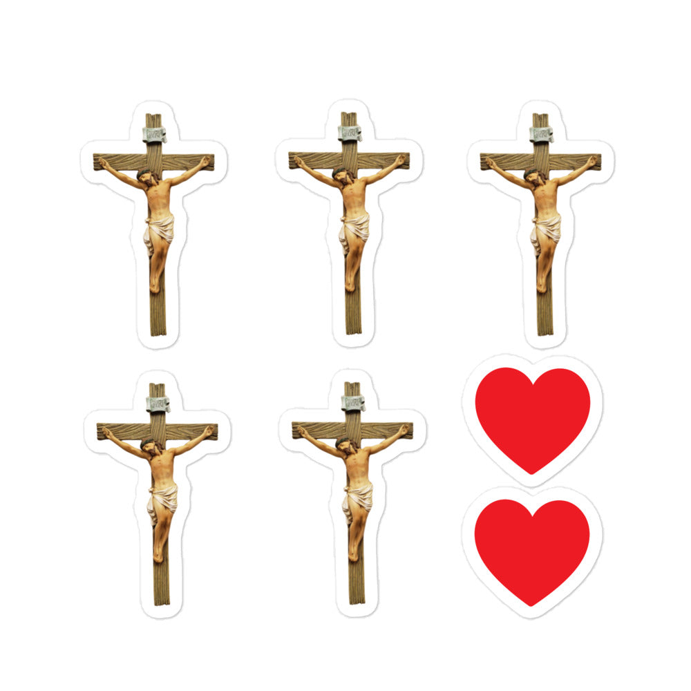 Bubble-Free Crucifix Stickers
