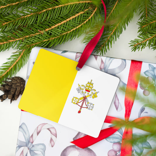 Catholic Flag Metal Ornament