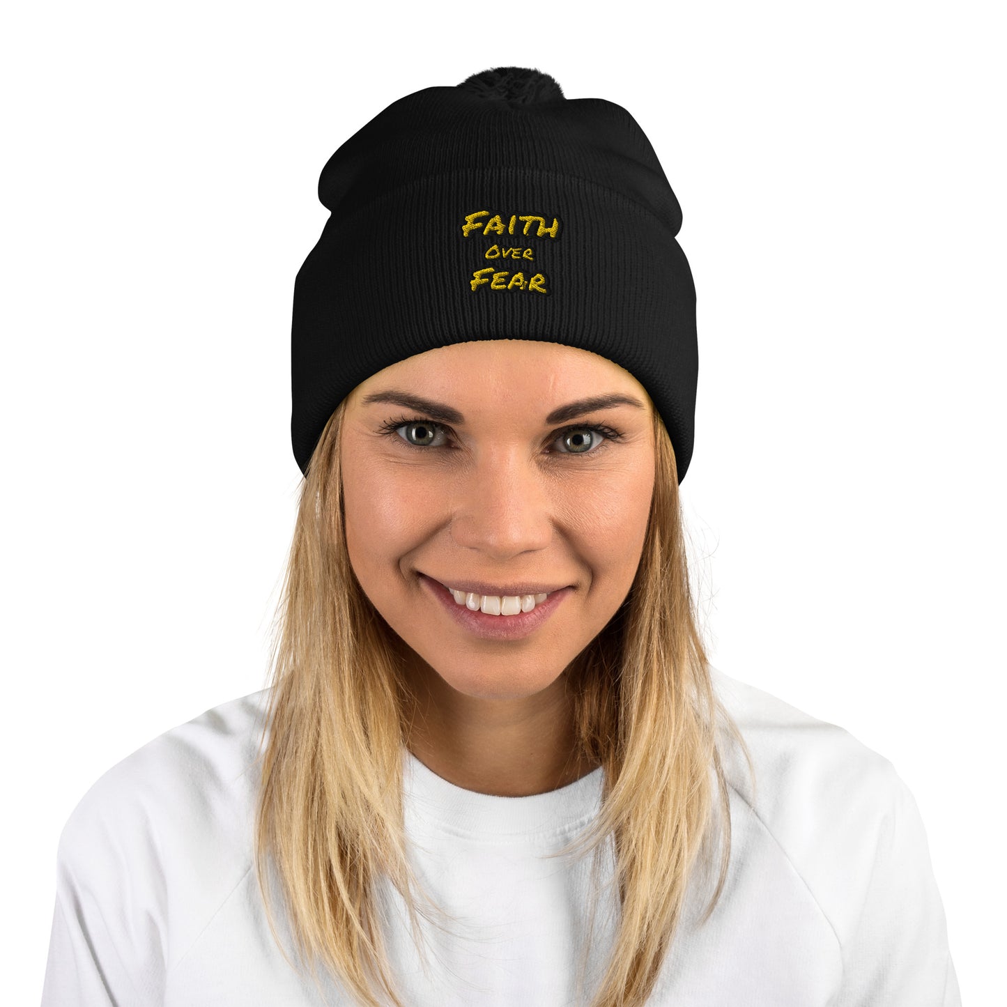 Pom-Pom Faith Beanie