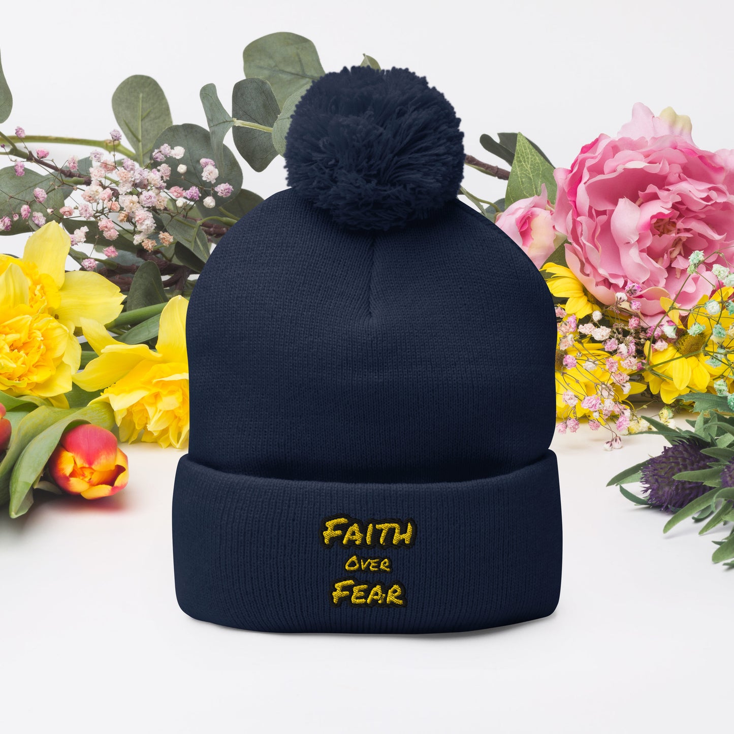 Pom-Pom Faith Beanie