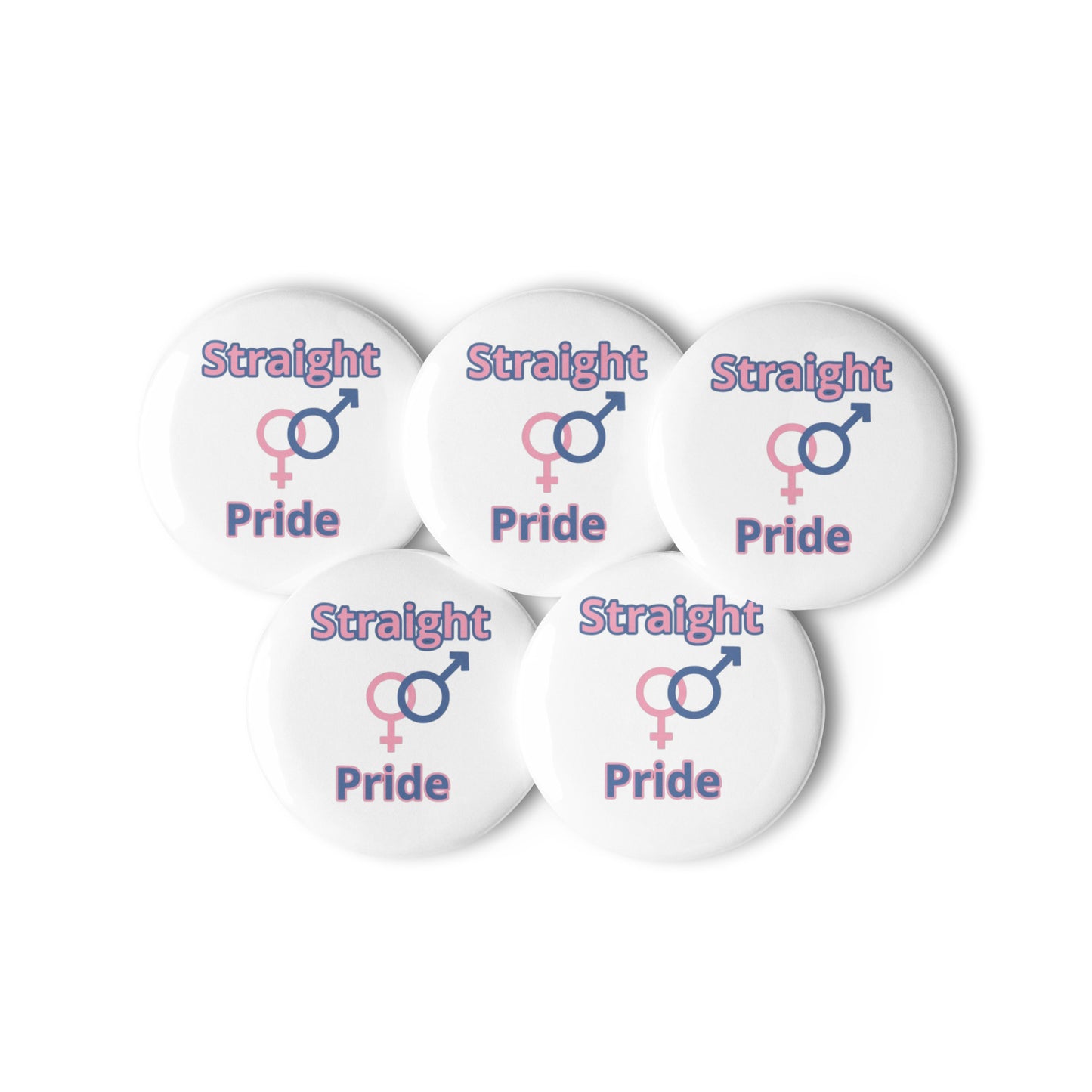 Straight Pride Buttons 5pk