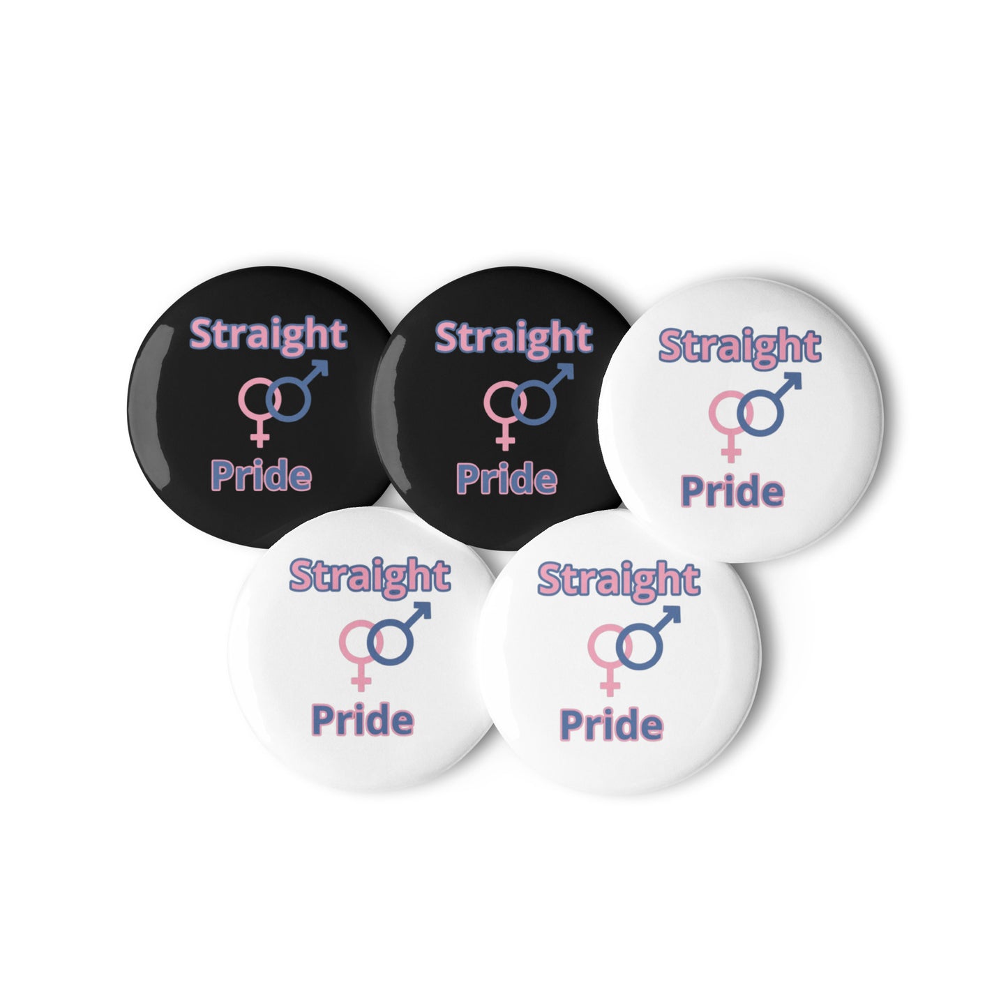 Straight Pride Buttons 5pk